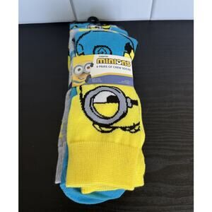 Illuminations Minions Crew Socks Unisex Size 6-12 6-Pack NWT